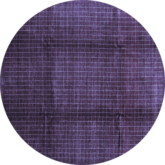 Ahgly Company Indoor Round Abstract Blue Contemporary Area Rugs, 3' Round