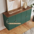 thumbnail image 3 of HLR 48" Modern Accent Cabinet - Buffet Sideboard Credenza with 4 Doors, Removable Shelves, Storage for Entryway, Living Room & Dining Room,Green, 3 of 6