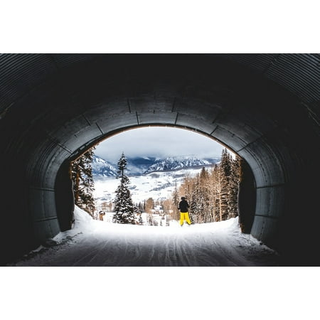 Canvas Print Tunnel Skiing Downhill Slope Skier Ski Colorado Stretched Canvas 10 x (Best Ski Slopes In Colorado)