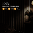 thumbnail image 2 of JIANCOL Blackout Curtains for Bedroom 2 Panels Set-Full Blackout Thermal Insulated House Print Window Drapes Dreamhouse Decor with Grommet for Living Room (Green,52"W x 63"L), 2 of 7
