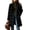 Black, variant on Women's Winter Notched Collar Plaid Wool Trench Coat Button Down Mid Long Overcoat Outerwear Camel M