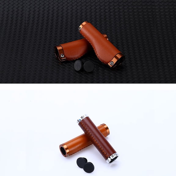 1Pair Bicycle Grips Bike Folding Bicycle Anti-Skid Ahock Handlebar Grips Scooter Long/Short Leather Handlebar Cover G Fangkenuo