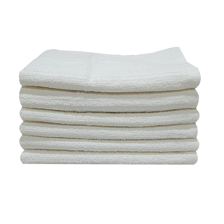 Mainstays 6 Pack Barmop Kitchen Towel White
