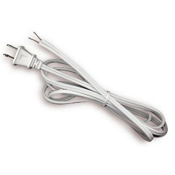 National Artcraft 8 Ft. Lamp Cord Set - Heavy Duty - White (Pkg/10)