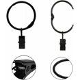 thumbnail image 3 of Juego de anillos para cortinas para colgar en la decoración de interiores, de metal resistente al óxido y con deslizamiento suave, 20 piezas de aros de metal macizo negro, 3 of 5