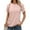 Pink, variant on AOOCHASLIY Sport Clothes Clearaces Women's Casual Loose Elastic Yoga Tops Solid Colour Plunge Round Neck Short Sleeve T-Shirt Loose Top