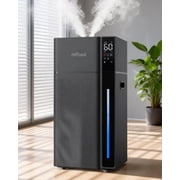 Warm and Cool Mist Humidifier Large Room, 5.3Gal/20L Whole House Humidifiers for Home, Quickly & Evenly Humidify Larger Areas, Top Fill, Dual Mist Nozzles and Atomizers, Office Plants, Black