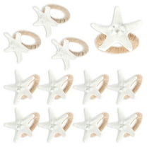 12 Pcs Starfish Napkin Ring White Sea Star Napkin Ring Holder for Beach Theme Party Dinner Party Wedding Banquet Table Decor