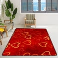 thumbnail image 2 of GZHJMY Soft Rug Large Area Rugs, Red Gold Hearts Valentine’s Day Comfortable Indoor Carpet, Baby Play Mat for Living Room Bedroom Nursery Decor Floor Mat 63x48inch Carpet Runner, 2 of 6
