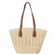 thumbnail image 1 of Bolso de paja tipo hobo para mujer, bolso de hombro tejido, bolso de mano grande para playa, de verano, bolso de mano hecho a mano, 1 of 6