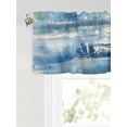 thumbnail image 6 of Valances for Windows Abstract Oil Painting Theme Leaf Rod Pocket Cafe Window Treatments Valance Curtains for Kitchen Bathroom Laundry Basement Windows 42"x18", 6 of 9