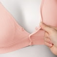 thumbnail image 3 of Ketyyh-chn99 Maternity Bra Pregnancy Womens Seamless Nursing Bra Front Buckle Breastfeeding Maternity Bralette Comfortable Sleeping Bra Pink,M, 3 of 4