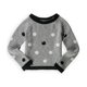 thumbnail image 2 of Suéter de punto con lentejuelas y lunares de Justice Girls, gris, 5, 2 of 2