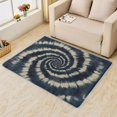 thumbnail image 2 of Tie Dye Rugs for Girls Room - Washable Rugs Tie Dye Rug & Home Decor, 2x3 Area Rug, Psychedelic Tie Dyed Rugs for Entryway, Non Slip Low Pile Small Indoor Door Mat, Navy Blue and Beige Carpet, 2 of 7