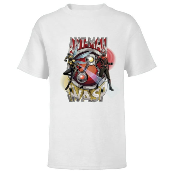 Marvel Ant-Man and the Wasp: Quantumania Hero Names & Icon - Short Sleeve T-Shirt for Kids - Customized-White