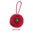 thumbnail image 2 of WWG Christmas Ornament Balls, Cute Resin Christmas Tree Decorations with Santa Claus Snowman Cake Patterns, Soft Faux Plush Hanging Ornaments with Cord, Reusable Holiday Decor for Christmas Tree, 2 of 7