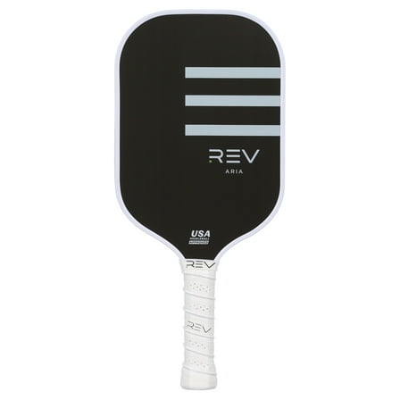 REV Aria Pickleball Paddle, Raw T700 Carbon Fiber Face, Polypropylene Honeycomb Core, 8oz