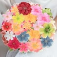 thumbnail image 4 of Uxcell Fake Silk Flower Heads Artificial Cherry Blossom Faux Flower Heads for DIY Craft Wedding Party Home Wreath Decoration Bright Red, 4 of 6