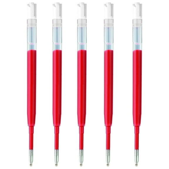 5pcs G2 Gel Ink Pen Refills, for Retractable Gel Pens, 0.5mm Fine Point, (Red)