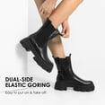 thumbnail image 2 of DREAM PAIRS Women's Platform Chelsea Boots Lug Sole Combat Mid Calf Slip On Chunky Ankle Booties, 2 of 4