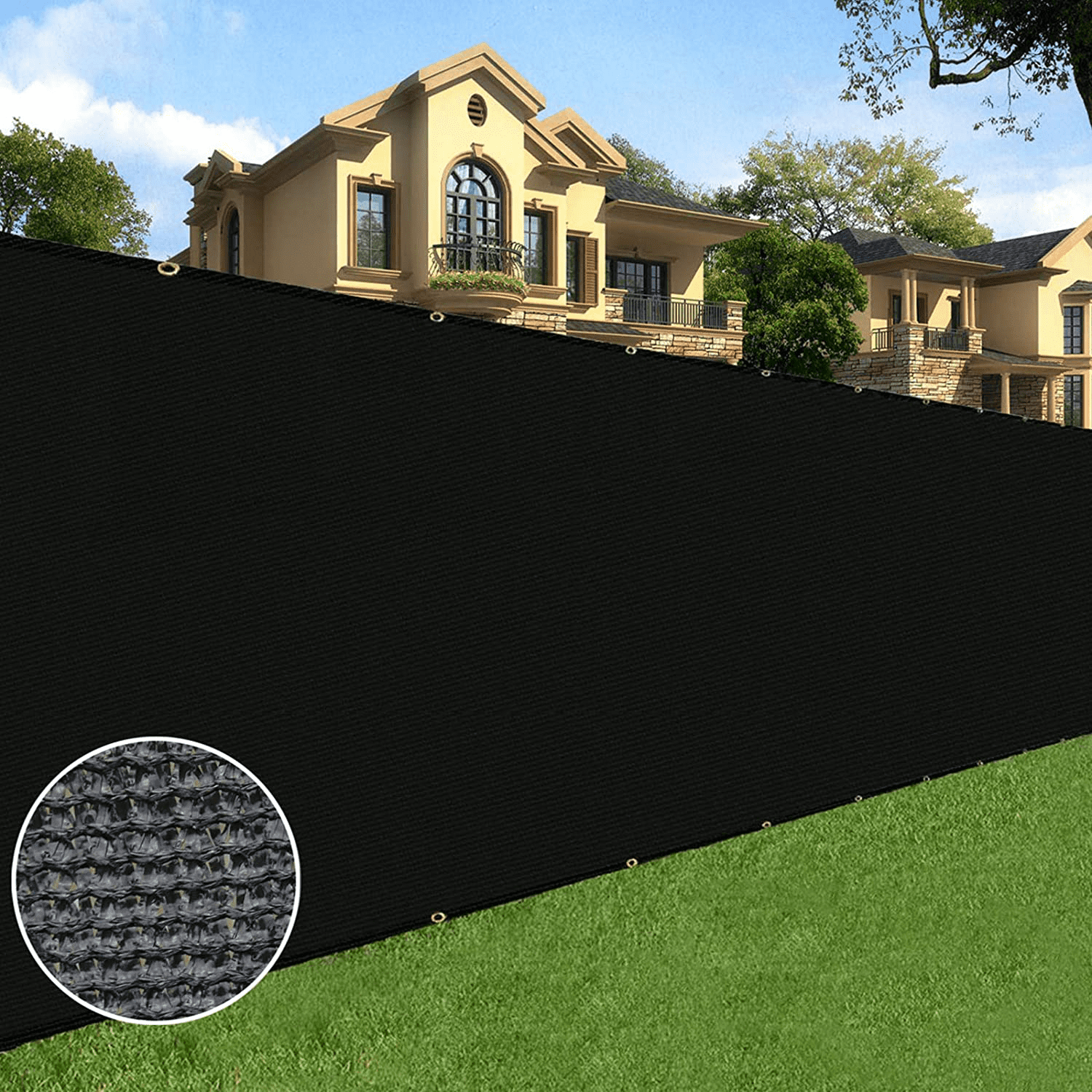 PVC Bamboo Privacy Screen Fence Fencing Sun Shade Cover for Wall Garden Backyard 