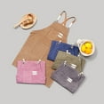 thumbnail image 3 of YAOMOBB Vintage Haircut Chef Apron Work Apron with Pocket Design Comfortable Faux Leather Shoulder Strap Good Air Permeability for Classifying Small Items, 3 of 7