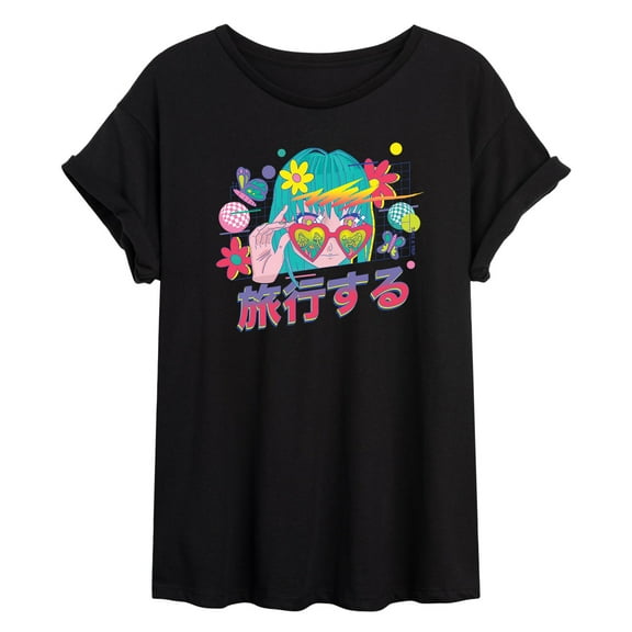 Instant Message - Take A Trip - Juniors Anime Ideal Flowy Muscle T-Shirt