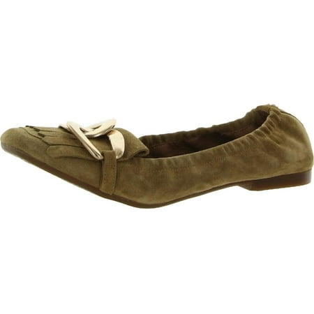 

Sam Edelman Mimi Saddle Leather Slip On Squared Toe Golden Accent Ballet Flats (Saddle Leather 7)