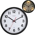 eYotto Silent Glow Clock with Night Light, 12 Inch Large Display Wall ...