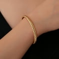 thumbnail image 2 of Oval Twisted Cuff Bracelet for Women Gold-plated Bangle Bracelet Gold Classic Vintage Bracelets Jewelry For Daily Wear Gift, 2 of 4