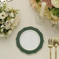 thumbnail image 6 of Balsa Circle White Hunter Green 10 Round 8" Disposable Salad Plastic Plates Blossom Design Party Decorations, 6 of 8