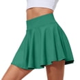 thumbnail image 2 of Women's Tennis Golf Skirts High Waisted with Pockets Inner Shorts for Athletic Skorts Sports Running Pickleball Green M, 2 of 3