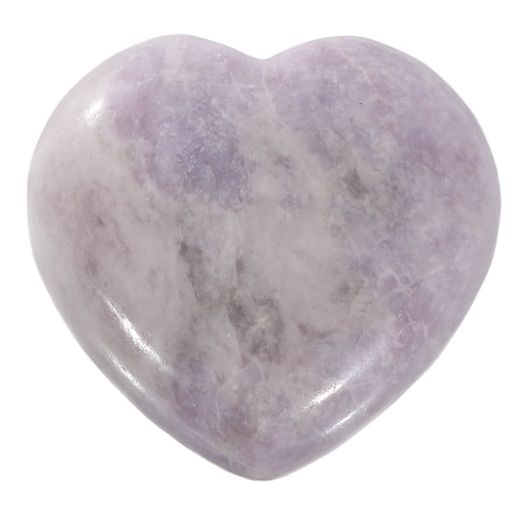 Uxcell Natural Heart Shaped Crystal Stone, 1.6 Inch Mini Polished Love Gemstone Crystal, Pocket Rock Engraved Worry Stones for Women Gifts Meditation, Purple Lepidolite