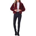 thumbnail image 3 of INSPIRE CHIC Women's Winter Fashion Loose Faux Fur Cropped Jacket Coat XS Burgundy, 3 of 7