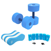 High Density EVA Foam Pull Buoy, Dumbbell, Swim Belt - Pool Training Aid, Legs and Hips Support for Adults, Kids, and Beginners, for Swimming Stroke (Combo)
