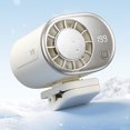 thumbnail image 2 of Cruise Essentials 2026 Car Clip On Cooling Fan Portable Mini Air Cooling Device with LED Display 199 Speed Adjustable 360° Rotatable Rechargeable Personal Fan for Car Office Outdoor,Black, 2 of 9