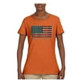 thumbnail image 2 of Wild Bobby, American Game Flag Baseball Bat Ball, Sports, Women Graphic Tee, Orange, 2XL, 2 of 3