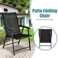 thumbnail image 4 of Topbuy Steel Outdoor Folding & Stacking Chairs, Black (Set of 4), 4 of 10