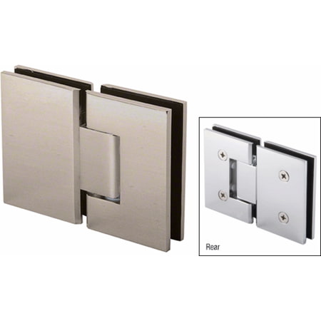 CRL Brushed Nickel Melbourne Hinge 180 Degree Glass-to-Glass