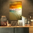 thumbnail image 1 of Design Art - une Plage Incroyablement Colorée avec des Empreintes de Pas, 1 of 4