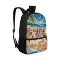 thumbnail image 2 of Uourmeti Corgis Large Storage School Backpack, 17 Inch Wearproof Student Bookbag Smooth Zippers Polyester Backpack for Adults, 2 of 6
