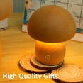 thumbnail image 6 of JTWEEN Mushroom Table Night Light Wooden LED Mushroom Touch Lamp Dimmable Bedside Lamp Eye Protection Ambience Light 600mAh USB Rechargeable Cute Lamp for Kids Adults Bedroom Living Room, 6 of 8