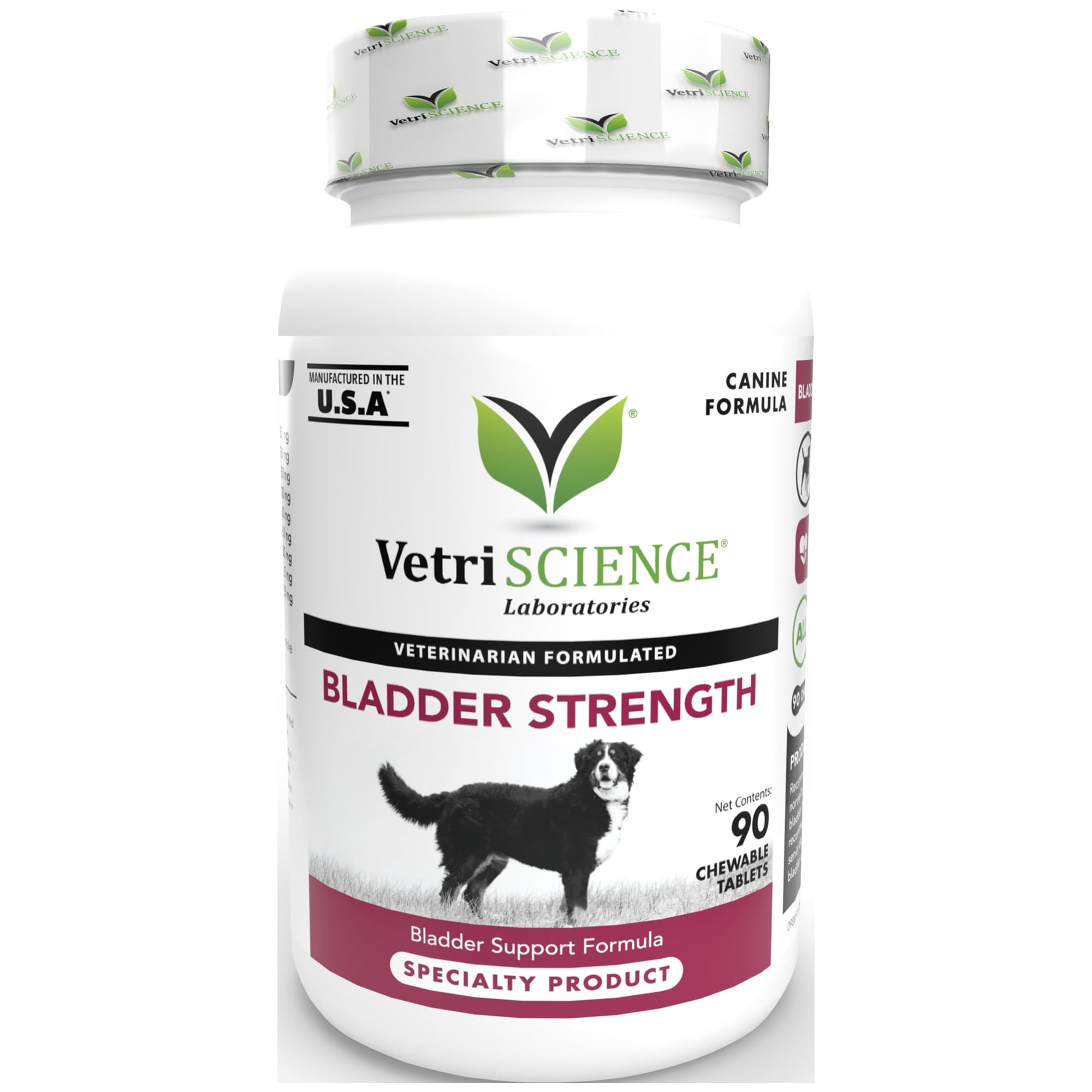 VetriScience Bladder Health for Dogs, Urinary Tract Support, 90 Chewable Smoke Flavored Tablets