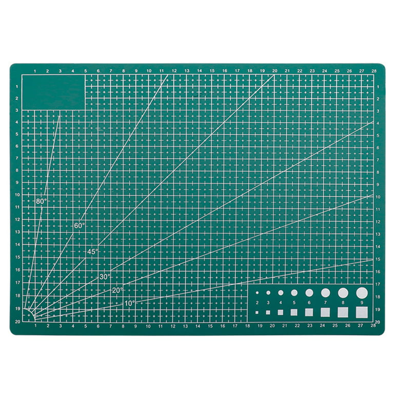 Self Healing Rotary Cutting Mat - A4 Size Green Double-sided with Grid for  Leather Cut Paper Carving Handwork Quilting Scrapbook