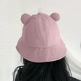 thumbnail image 5 of 56-58cm hat circumference frog wide-brimmed sun hat casual fisherman hat sunscreen hat,pink, 5 of 5