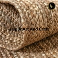 thumbnail image 5 of Jaipur Art And Craft Beautiful Home Jute Rug Design Edge Hand Braided Vibrant Fabric Entryway Carpet (4x4 Sq Ft), 5 of 8