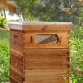 thumbnail image 7 of Medium Super Brood Box with Window, 100% Beeswax Coated Beehive Kit with 10 Wooden Frames and Waxed Foundations for Langstroth Beekeeping, 7 of 7