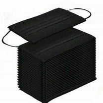 NEW Disposable BLACK Face Mouth Mask 3-Ply Ear Loop 50 PCS