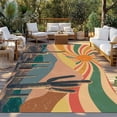 thumbnail image 2 of Boho Tropical Cactus Outdoor Rug for Patio/Deck/Porch, Non-Slip Large Area Rug 4 x 6 Ft, Modern Abstract Art Summer Botanical Indoor Outdoor Rugs Washable Area Rugs, Camping Rug Carpet Runner, 2 of 8