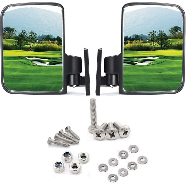 10L0L Golf Cart Side Mirrors for Club Car DS Precedent EZGO TXT RXV